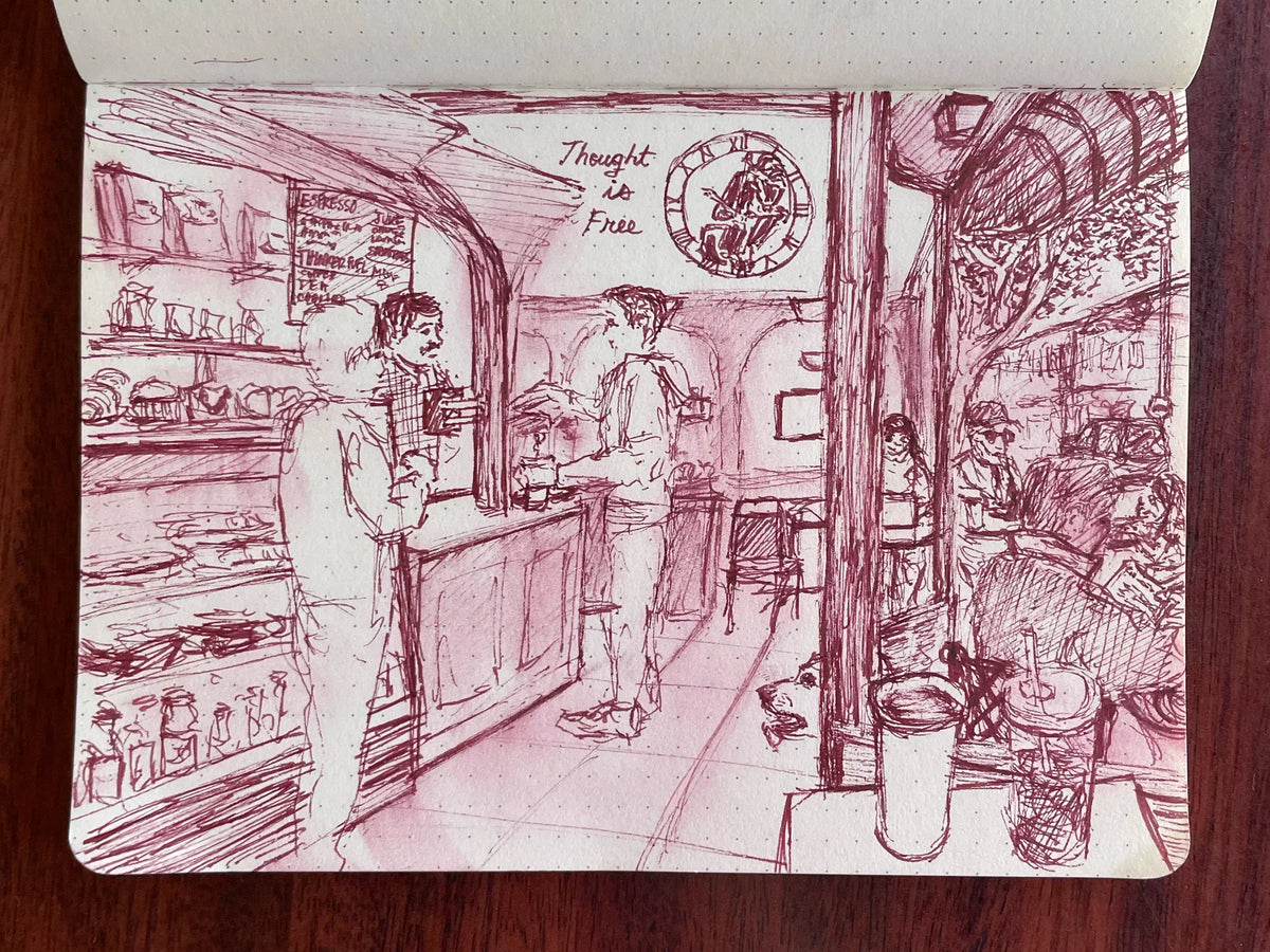 Building the sketch - Thinkers Cafe