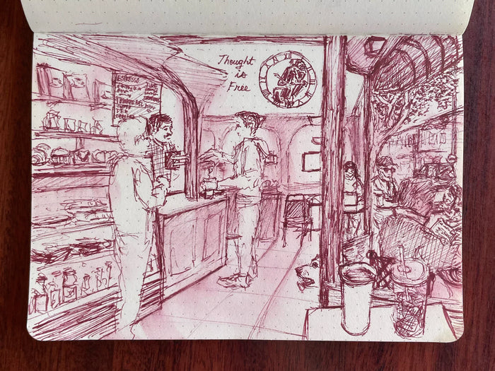 Building the sketch - Thinkers Cafe